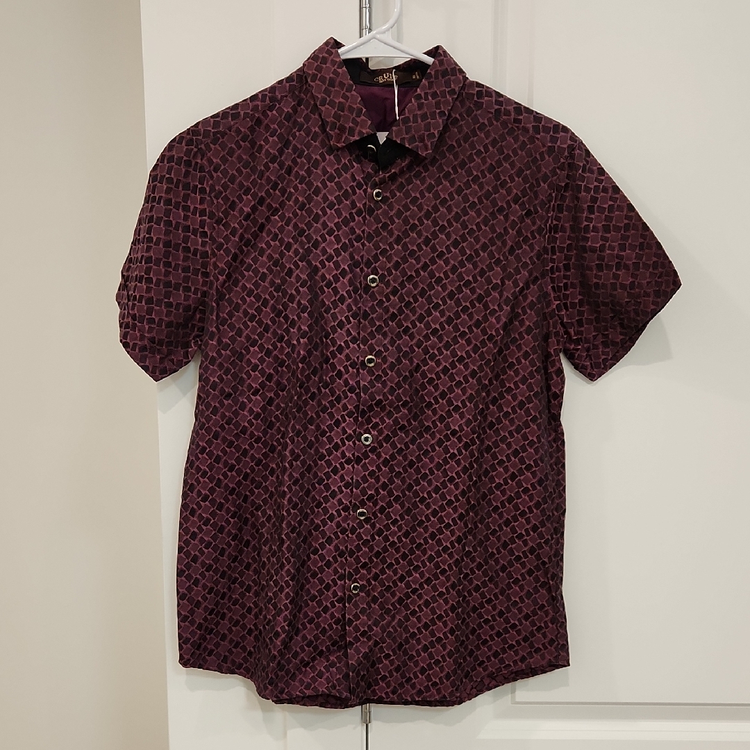Nwot Silk Geometric Patterned Men's Shirt